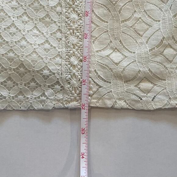 Xhilaration Ivory/Cream/Neutral Lace, Embroidered Sleeveless Mini Dress, XS - Picture 10 of 10